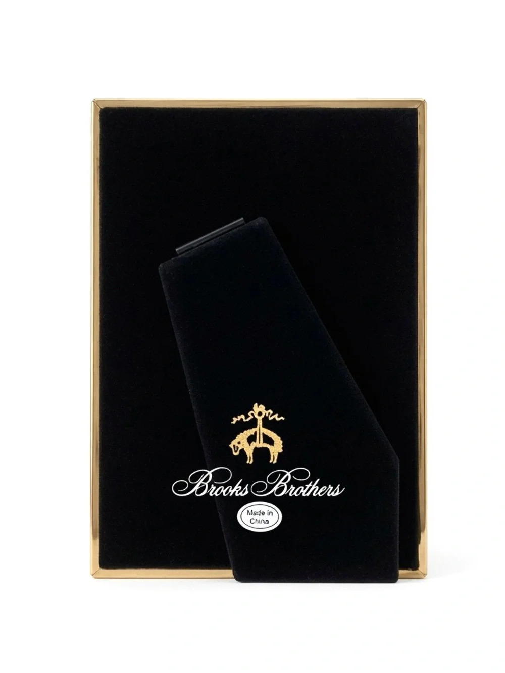Brooks Brothers 5x7 Green Enamel Gold Picture Frame Easel Stand